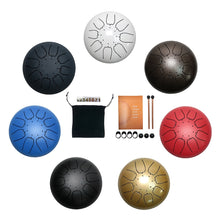 Load image into Gallery viewer, Steel Tongue Drum Set 6 Inch 8 Tune Handpan Drum Pad Tank with Drumstick Carrying Bag Percussion Instruments Accessories New