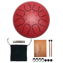 Load image into Gallery viewer, Steel Tongue Drum Set 6 Inch 8 Tune Handpan Drum Pad Tank with Drumstick Carrying Bag Percussion Instruments Accessories New
