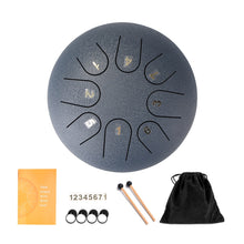 Load image into Gallery viewer, Steel Tongue Drum Set 6 Inch 8 Tune Handpan Drum Pad Tank with Drumstick Carrying Bag Percussion Instruments Accessories New