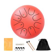 Load image into Gallery viewer, Steel Tongue Drum Set 6 Inch 8 Tune Handpan Drum Pad Tank with Drumstick Carrying Bag Percussion Instruments Accessories New