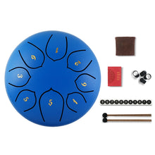 Load image into Gallery viewer, Steel Tongue Drum Set 6 Inch 8 Tune Handpan Drum Pad Tank with Drumstick Carrying Bag Percussion Instruments Accessories New
