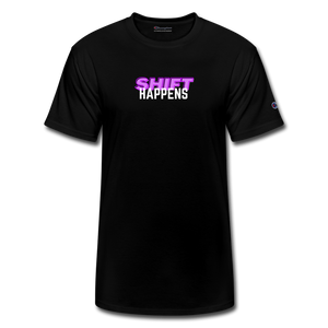 Shift Happens Champion Unisex T-Shirt - black